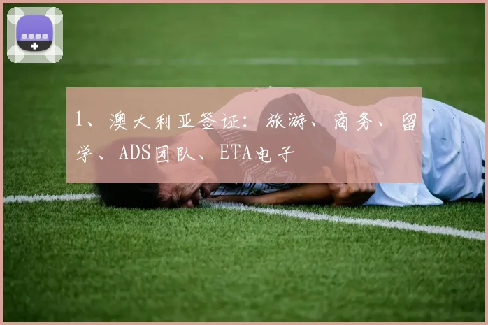 1、澳大利亚签证：旅游、商务、留学、ADS团队、ETA电子